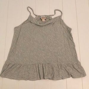 Black and white striped tank ✨